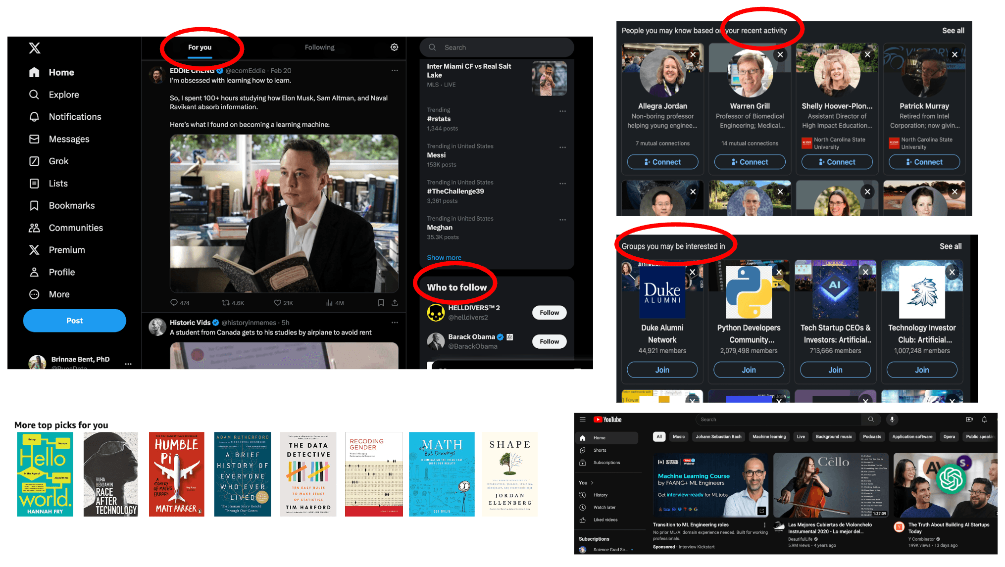 Examples of every day recommendation systems